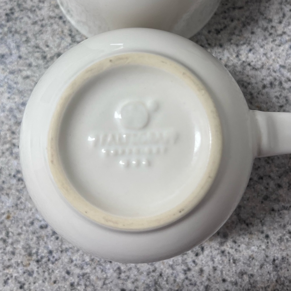 Pfaltzgraff Acadia Pattern White Cup and Saucer Sets - Picture 13 of 16